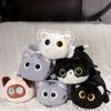 30cm Funny Flip Cat Doll Reversed Cartoon Animal Plush Toy Stuffed Lying Fluffy Kawaii Pillow Home Sofa Car Decoration