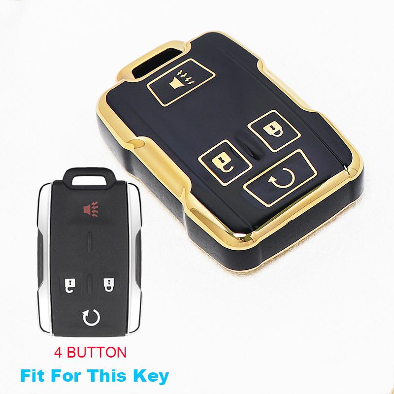 TPU Entry Case Remote Key Fob Shell for Chevrolet Silverado 1500 Colorado 2500 3500 Tahoe Suburban for GMC Sierra Canyon 2014