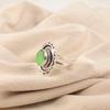 Wonderful Green Cat's Eye Gemstone Jewelry, 925 Solid Sterling Silver Ring, Handmade Spiritual Ring For Wedding Gift