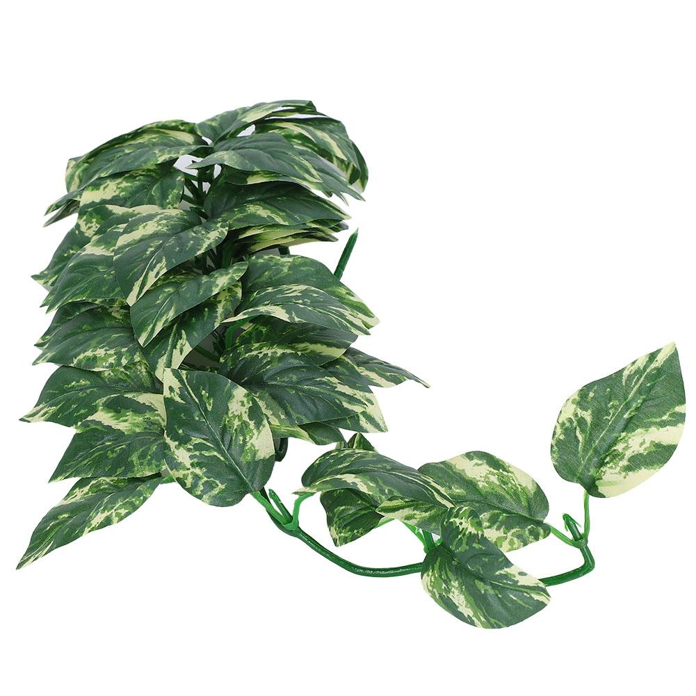 Aquatic Plant Simulation Rattan Leaves Landscaping for Climbing Pet Box Aquarium Fish Tank