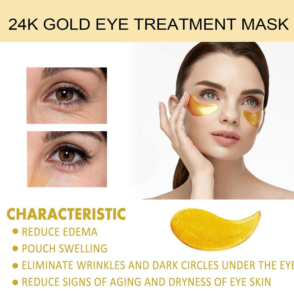 EELHOE Eye Masks (60pcs) Hydrogel eye masks, anti-aging, reduce fine lines, dark circles and eye bags, firm the eye area, moisturizing eye mask