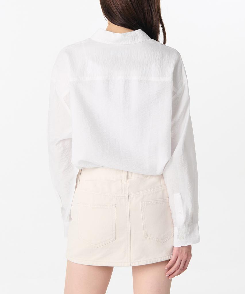 MUSINSA STANDARD WOMAN Women'S Oversized Crinkle Silky Shirt [White]