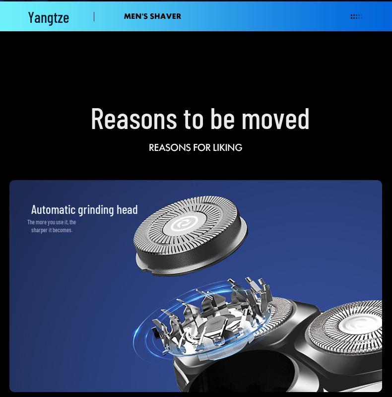 Мини-электробритва Yangzi для мужчин - Маленький триммер для бороды, Суперчистое стальное лезвие.