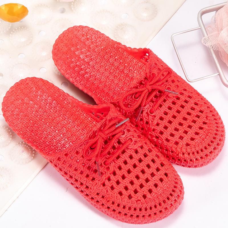 Закажите на размер больше женские модные тапочки с выемками водонепроницаемые пляжные тапочки удобные плоские тапочки