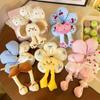 Cloth Animal Butt Hair Rope Cartoon Bun Rubber Bands Plaid Flower Hair Ring  Amusement Park