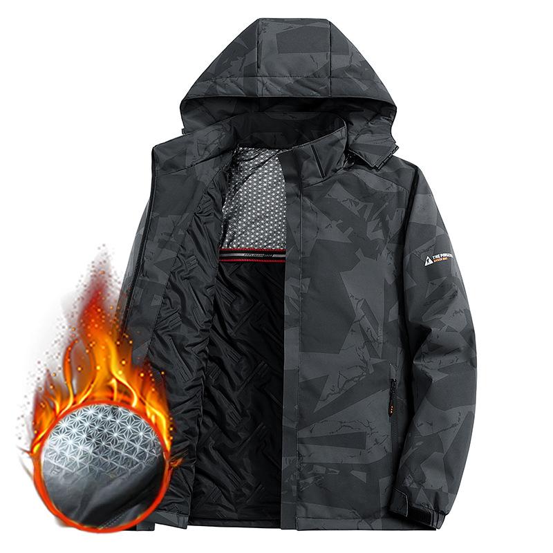 Куртка Graphene мужская утолщенная куртка мужская ветрозащитная теплая камуфляжная куртка съемная шапка