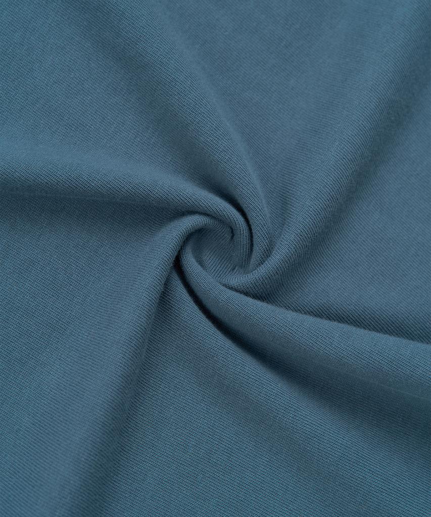КОФЕ [S-XXL] Узкая укороченная футболка-henley с половинным рукавом (синий)