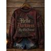 3D Printed Halloween Sweatshirt Women Loose Fit Crew Neck Long Sleeve Casual Pullover