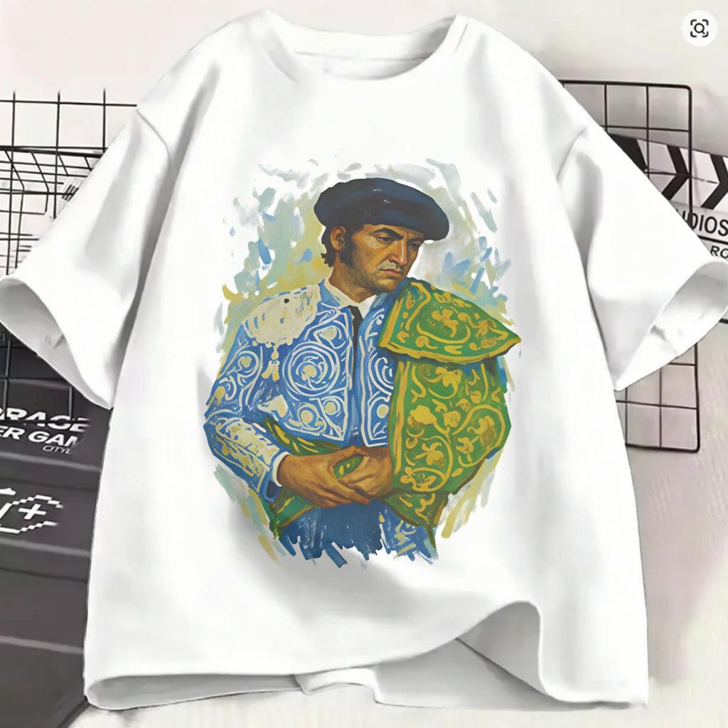 Morante De La Puebla Unisexs T Shirt Matador Vintage Tees Short Sleeve Round Neck Tshirt Cotton 4xl 5xl 6xl Clothing