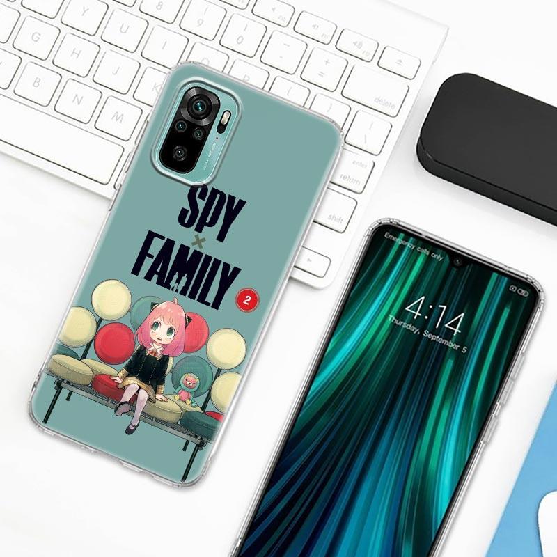 Чехол для телефона Spy X Family Anya Forger Anime для Xiaomi Redmi Note 9s 8 11 7 9 10 Pro 10s 11s 8Pro K40 с прозрачным чехлом, милые чехлы для девочек