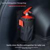 Seat Back Mount Fire Extinguisher Storage Bag Trunk Mount Car Extinguisher Bag Automotive Interior