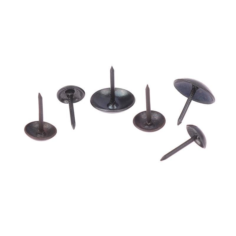 100 шт. черные круглые металлические кнопки для обивки гвозди винтажные кнопки для декора