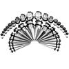 36 Pieces of Stainless Steel Taper Ear Expansion Set Puncture Jewelry