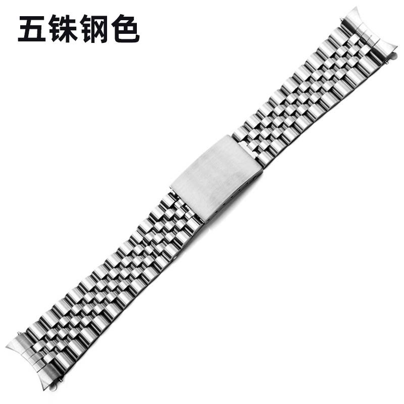 19-мм изогнутый ремешок для Seiko Нет. 5 SNXS77/80/79K/75 NXS73K1 Мужской браслет из нержавеющей стали для часов Металлический браслет для Jubilee Oyster