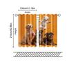 2 Pcs, Filtering Curtains (excluding Rods, Non-movable, Without Batteries) Cute Cartoon Dog for Use In Bedrooms and Living Rooms