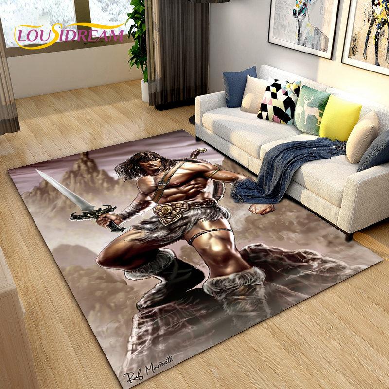 He Man and the Masters of the Universe Area Rug,Carpet Rug for Living Room Bedroom Sofa Doormat Decoration,Non-slip Floor Mat