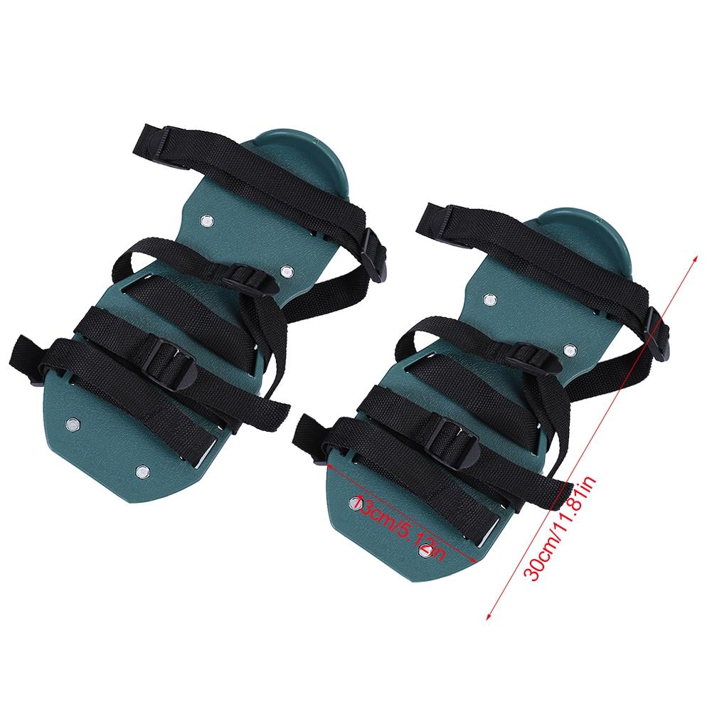 1 пара сандалий с аэратором для газона, аэратор для разрыхления почвы, обувь с шипами, садовый инструмент(4 ремешка)