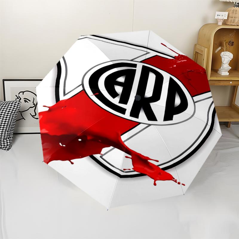 Feyenoord Rotterdam logo Print Automatic Umbrella, 8 Rib Iron Frame, Plastic Handle, Suitable for Outdoor Travel &Daily , Ideal Gift