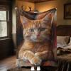 Kitten Nap Time Blanket Soft Comfortable All Seasons Perfect Sofa Office Naps Trips Festive Gift