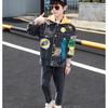 Children's Denim Suit Boys Korean Version of The Spring and Autumn Boys Jacket + Jeans Suit 12 Years Old