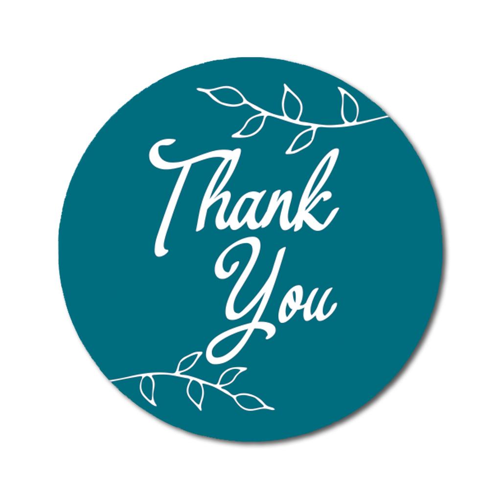 Дарлинг Сувенир Круглый 45 Шт Лист Лозы Спасибо Наклейки Черный Свадебный Конверт Печать-1.6