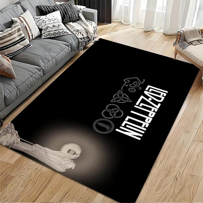Led Zeppelin Symbolic Art Rug Non-slip rug suitable for living room and bedroom sofas.
