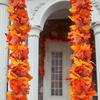 Fall Leaves Garland 4Pcs/set Faux Maple Leaves Rattan Thanksgiving Rattan Maple Leaves Garland Seasonal Harvest Decoration