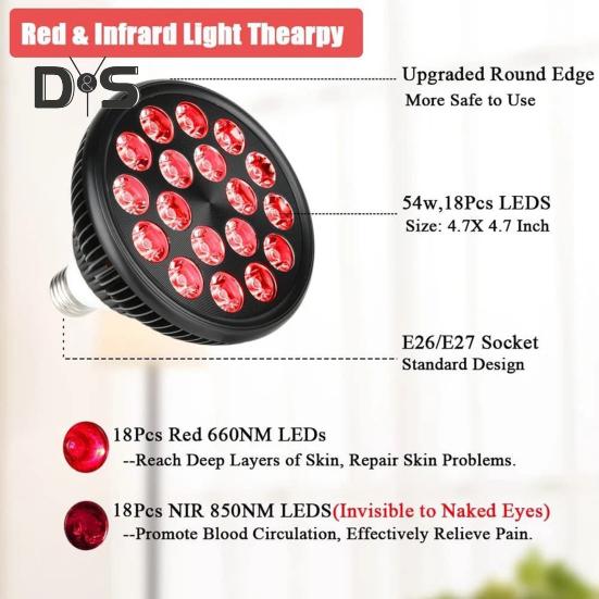 54 Вт УФ-лампа для загара лица и тела, вращающаяся на 180 градусов, лампа для защиты глаз, равномерный загар, регулируемая лампа для физиотерапии, подарок для любителей красоты