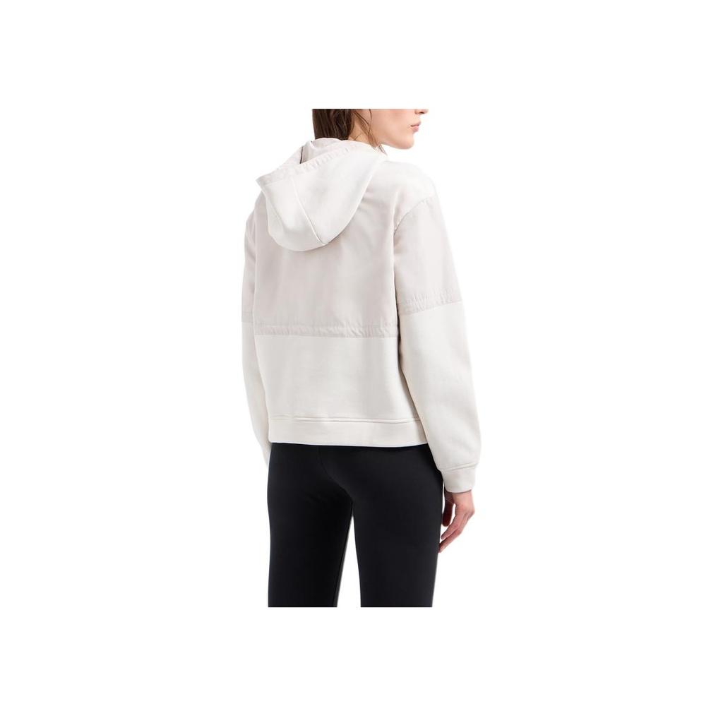Emporio Armani EA7 FW24 Свободная толстовка с капюшоном на молнии с длинным рукавом Женская толстовка Светло-серый 6DTM32-TJZUZ-1120