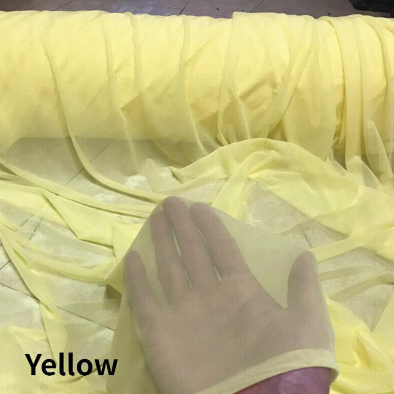 4 Way Stretch Nylon Spandex Mesh Fabric 20D Super Thin High Elastic Encrypted Tulle Gauze Net Fabric For Diy Sewing Material
