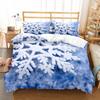 Снежинка пододеяльник комплект Зимняя тема полиэстер одеяло покрывало двойной полный размер для детей подростков взрослых спальня декор комплект постельного белья