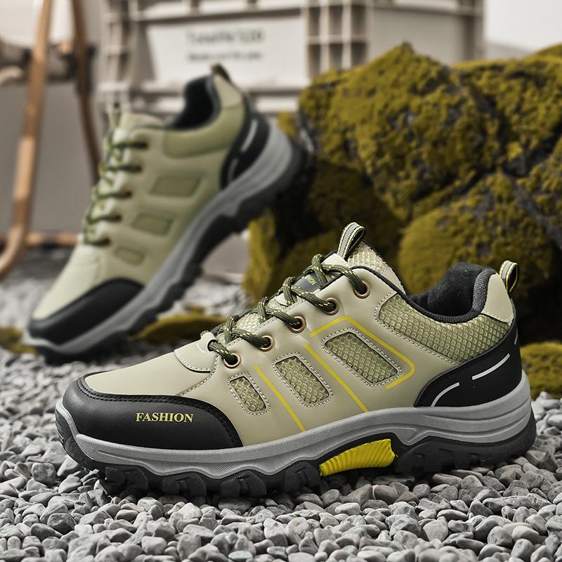 Men's Anti-slip Work Shoes New Style Casual Breathable Wear-resistant Hiking Shoes Fashion Designer Men's Platform Shoes