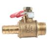 Red Handle Ball Valve Joint Controller Hose Barb Coupler  Water Oil Air Gas Fuel