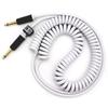 Aestivate Guitar Coiled Cable, Bass Shielded, Curled Cord with 6.35mm Stereo Plug, 5m (White)