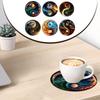 Подставки под напитки 6X Нескользящие круглые подставки Теплостойкие настольные подставки для чашек для кофейного бара, гостиной, столешницы