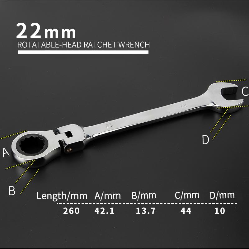 Многофункциональный набор ключей с трещоткой на 180 градусов, гибкие рожковые ключи для ремонта автомобилей, ручные инструменты, комбинированный гаечный ключ