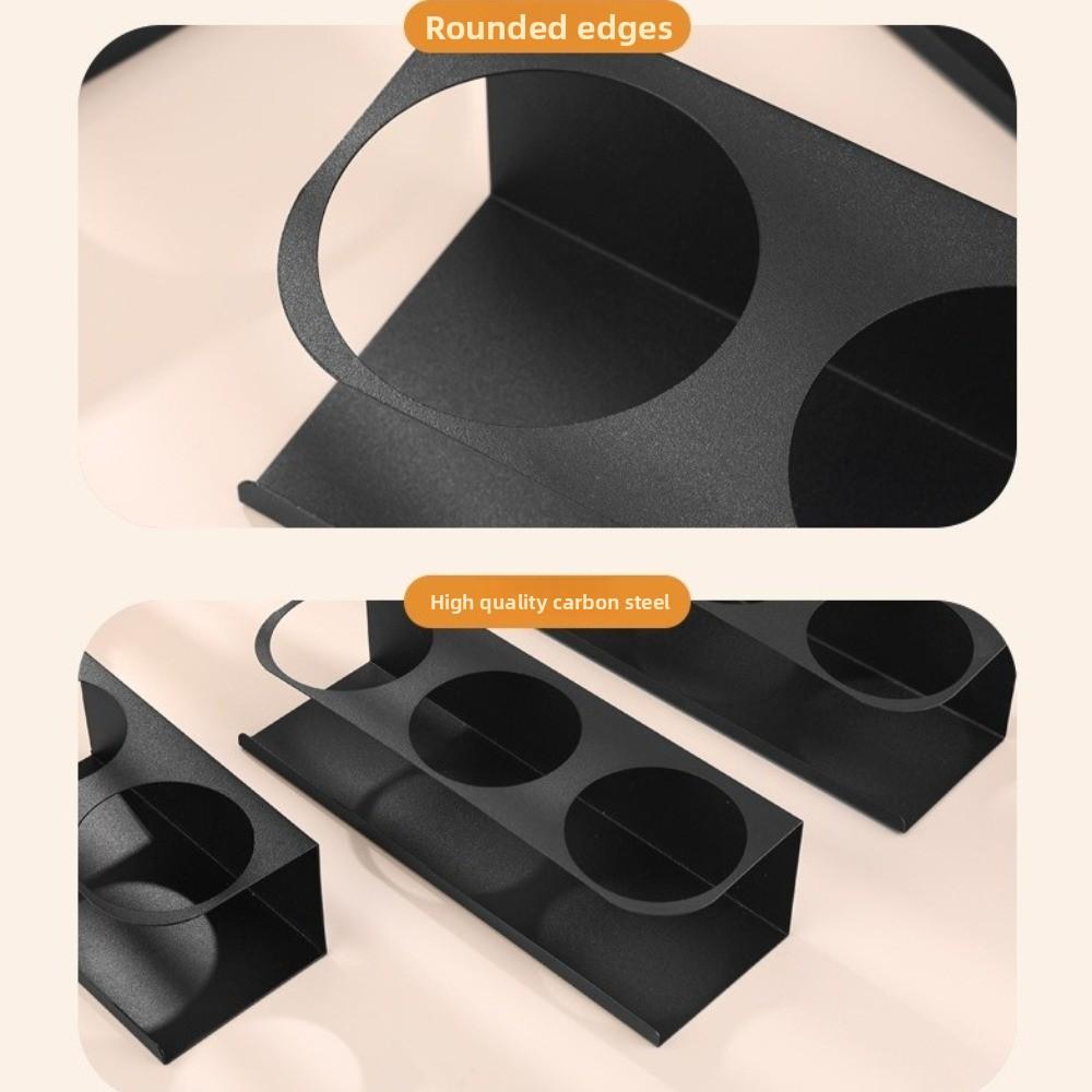 New Magnetic Water Bottle Organizer Metal Black White Tumbler Cup Holder 3 Slots Space Saving Fridge Cup Rack Office Use