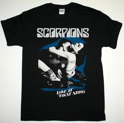2026 Scorpions Любовь с первого укуса Черная футболка Хард-рок Хэви Клаус Майне Ins Y2k