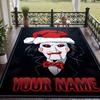 Custom Text Saw Billy the Puppet Pattern Floor Rug Soft Indoor Carpet Mat Living Room Bedroom