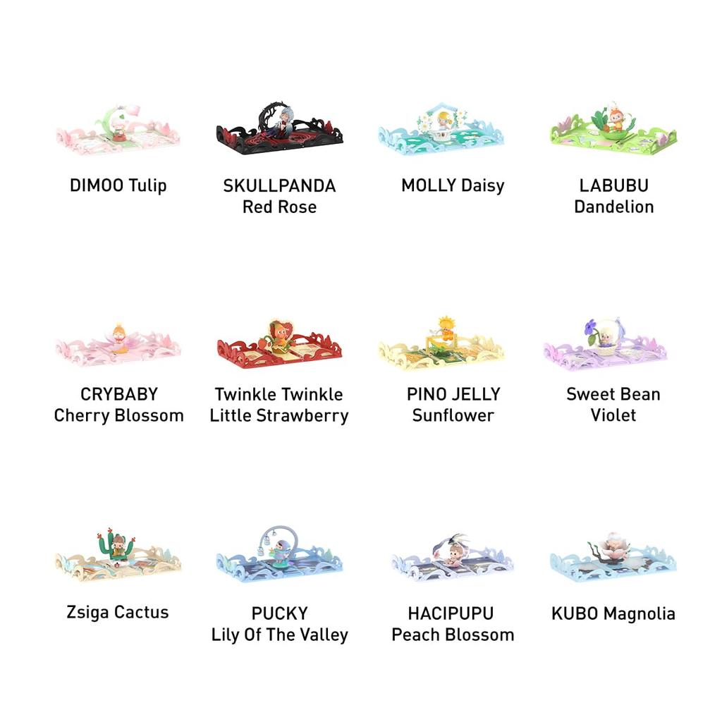 POP MART Gift For You Greeting Card Series Scene Set Box of Pop Mart Gachapon Blind Box Plastic Premium PVC Soft Original Birthday Gift [Assorted 12]