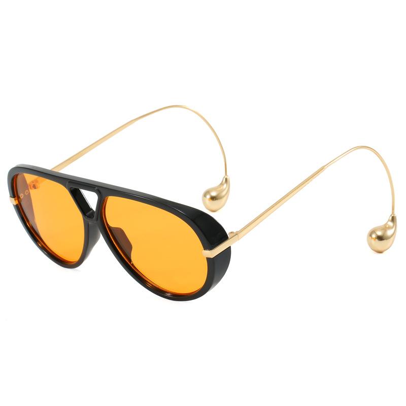 New Fashionable Double Bridge Gradient Sunshade Women'S Fashion Luxury Design Sunglasses Oversized Pilot Sunglasses