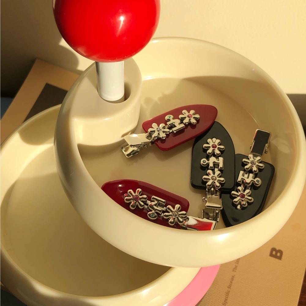 Sweet Rhinestones Duckbill Clip Acetate Hair Clip Cute Metal Flower Clip Hair Accessories