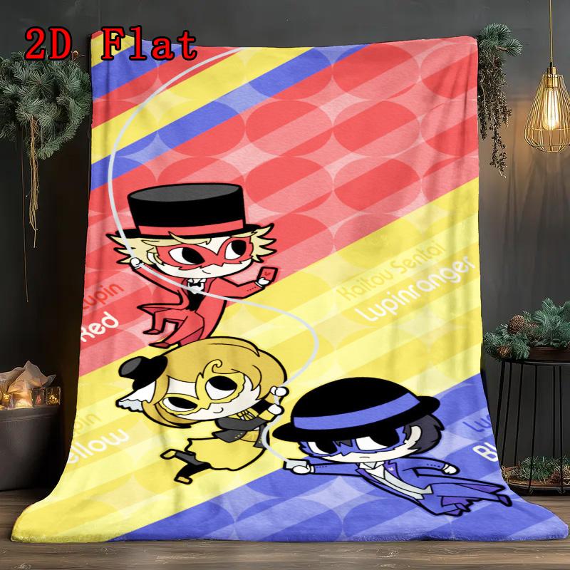 Lupin the Third 2D Flat Pattern Flannel Blanket High quality All Seasons Warmth and Comfort Perfect for Christmas Gifts.PMT0914428