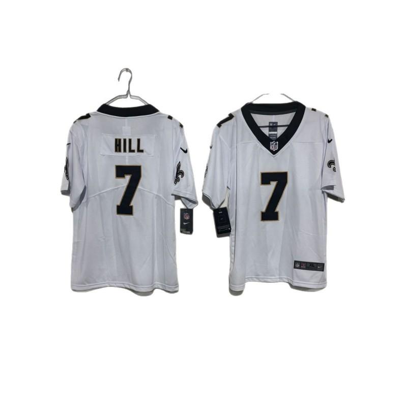 Kids NFL New Orleans Saints 7 Hill Embroidered Football Jersey Youth Sports Uniform