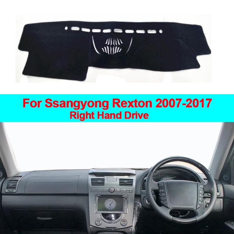 2 LayerCar Dashboard Cover Dash Mat Carpet For Ssangyong Rexton 2007-2017 LHD RHD Sunshade Dash Board Cover Auto Sun DashMat