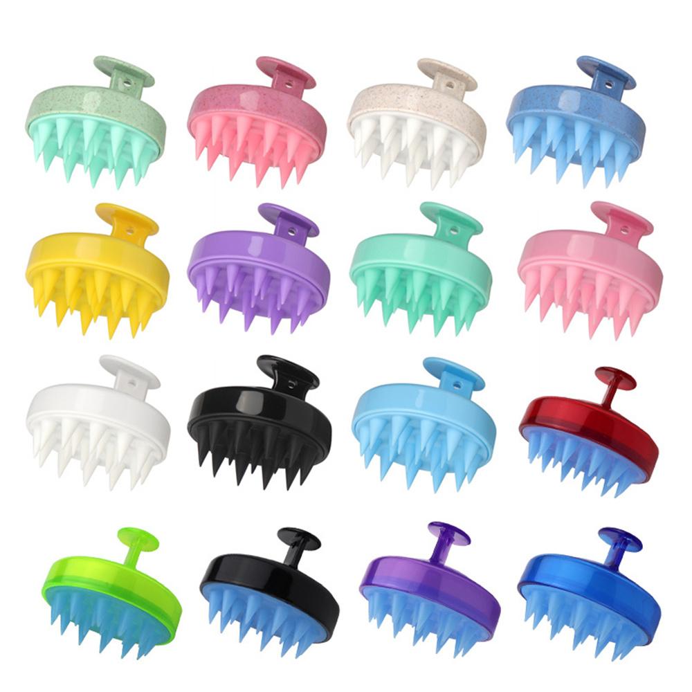 Silicone Hair Scalp Massage Shampoo Brush Head Acupoint Therapy Comb Health Care Hair Washing Brush