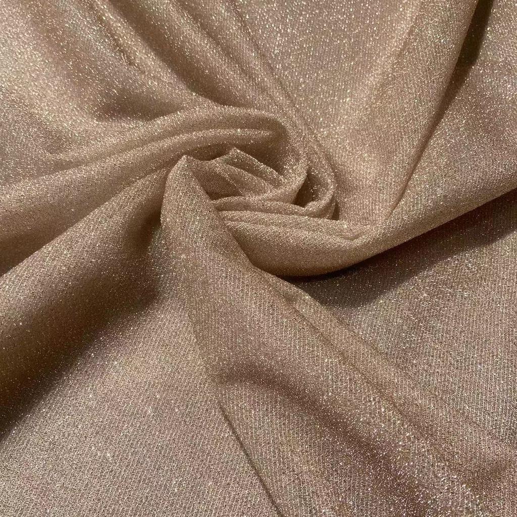 Gold Silver Thread Star Shiny Fabric By The Meter for DIY Dresses Decoration Clothing Sewing Iridescent Glitter Tulle Mesh Cloth