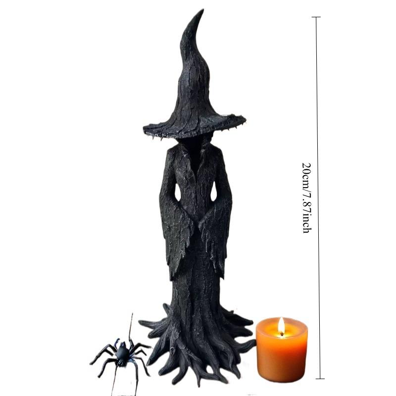 Enchanting Witch Statue Halloween Hand Painted Witch Statue Holiday Resin Decoration for Home Decoration