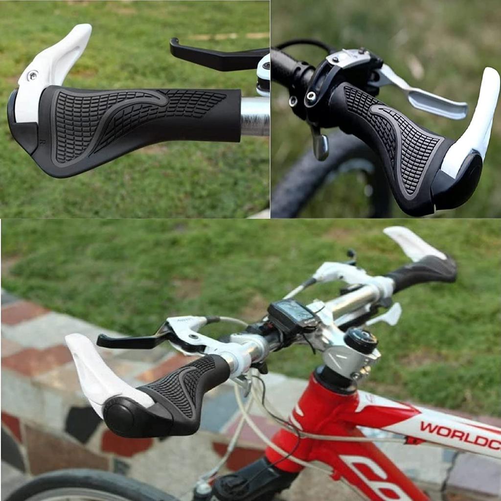 Bicycle Grip Cover 1 Pair Handlebar Rubber Ergonomic Handle Grip