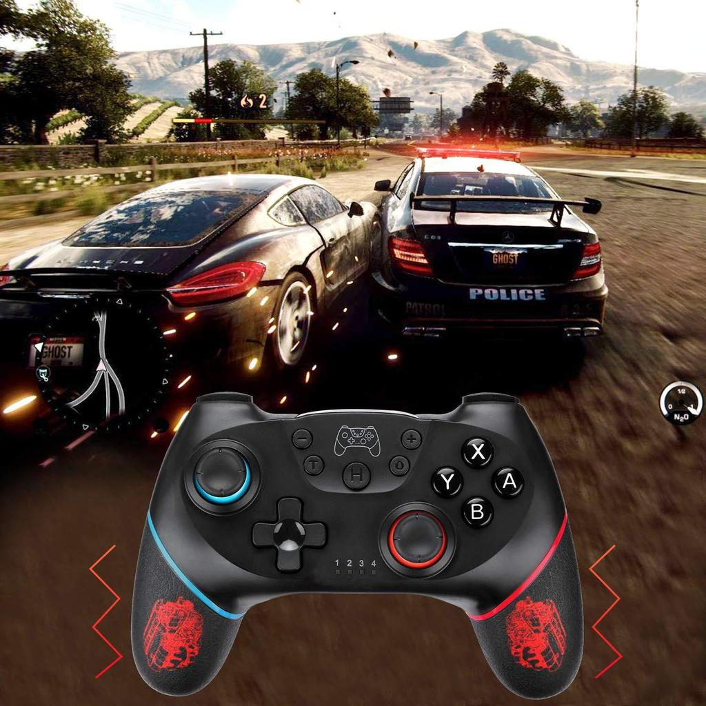 Профессиональный беспроводной Bluetooth-контроллер с вибрацией и 6-осевой соматосенсорикой, резиновая рукоятка